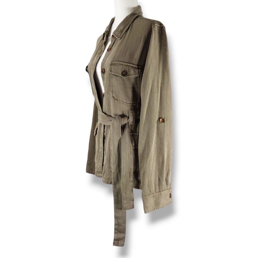 EUC Altar'd State Army Green Gorpcore Button Up Utility Jacket Sz. M [6-8] Olive